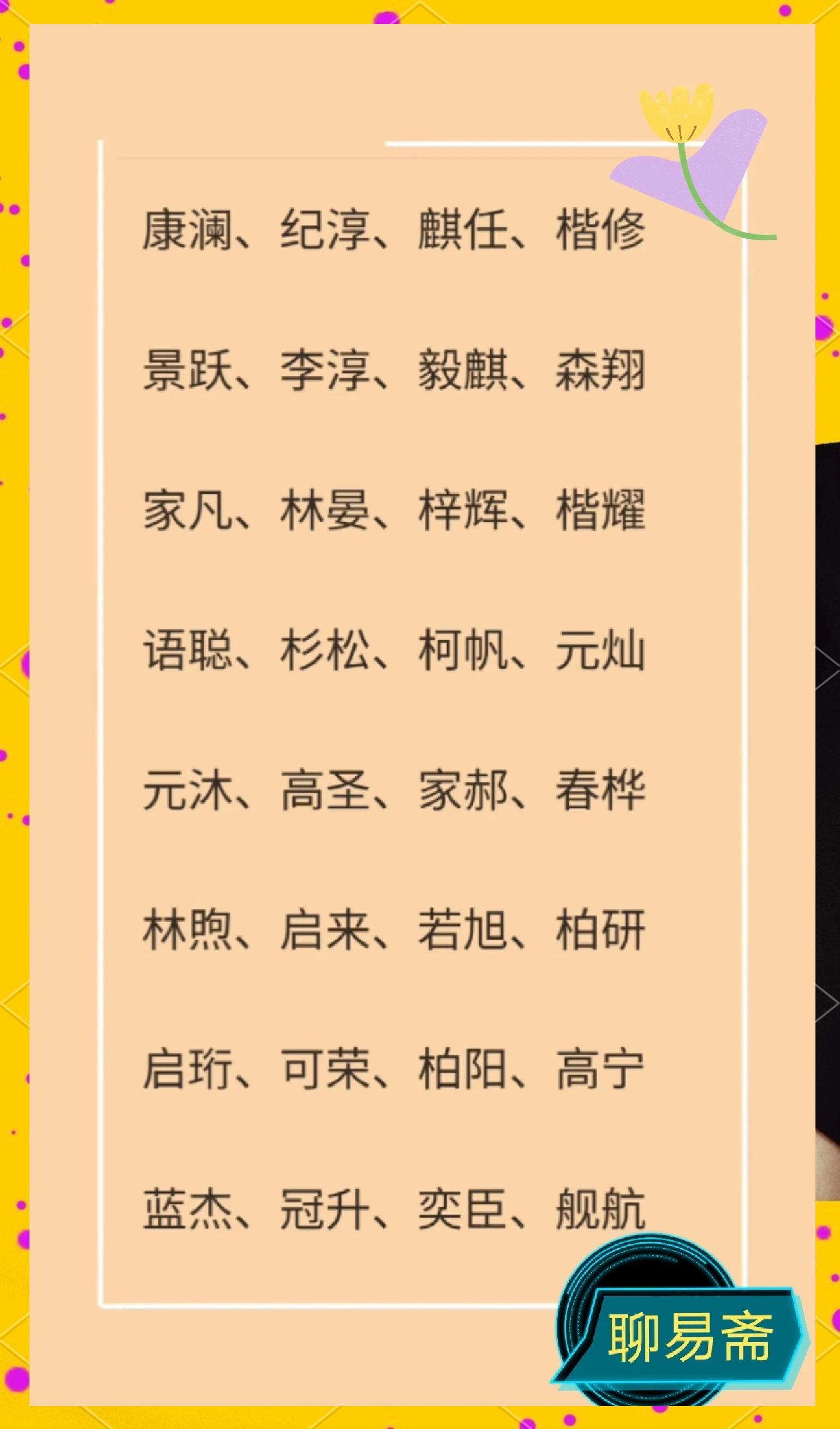 五行属木名字
