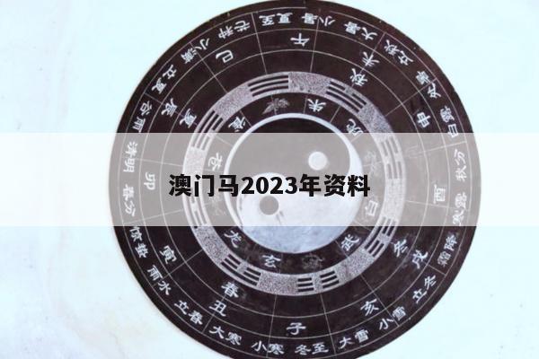 澳门马2023年资料