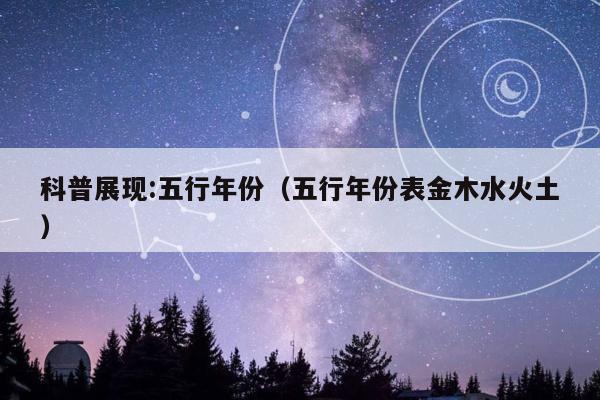 科普展现:五行年份（五行年份表金木水火土）