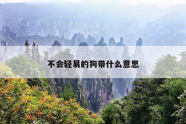 不会轻易的狗带什么意思