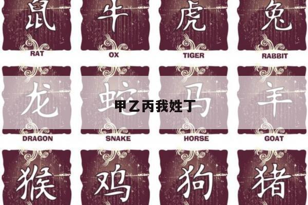 甲乙丙我姓丁