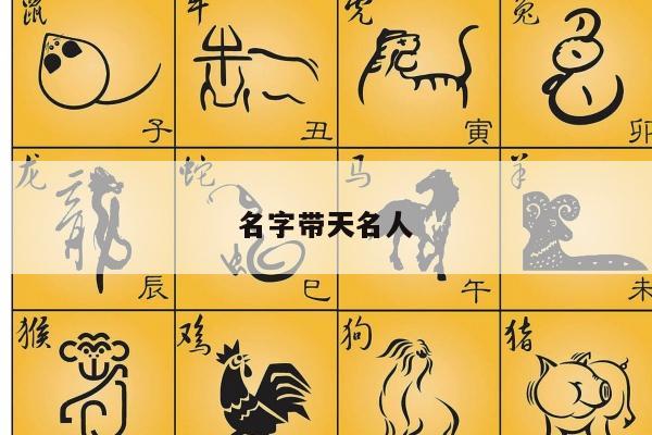 名字带天名人