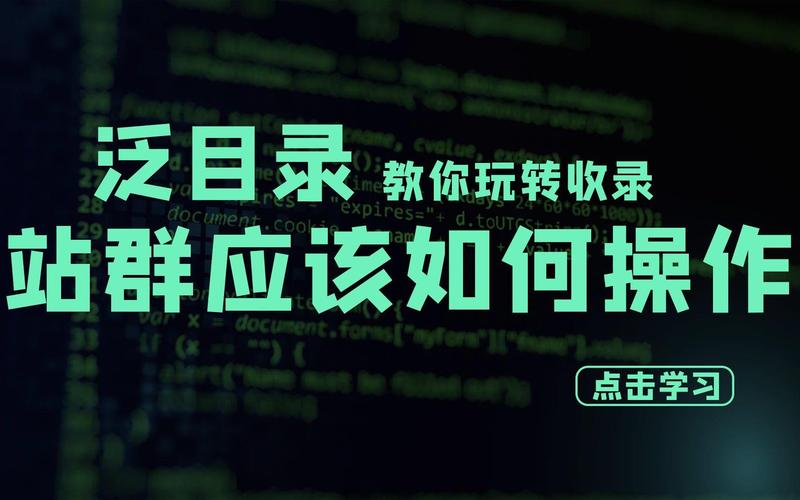 泛目录新版站群,最新泛目录站群程序
