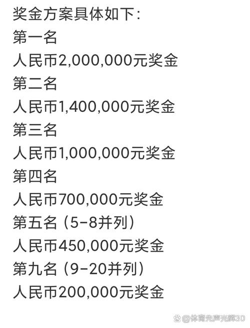 体育赛事奖金排行,体育赛事奖金排行榜